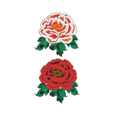 タトゥーシール 赤牡丹(タトゥー・刺青シール) タトゥーシール 赤牡丹(タトゥー・刺青シール)