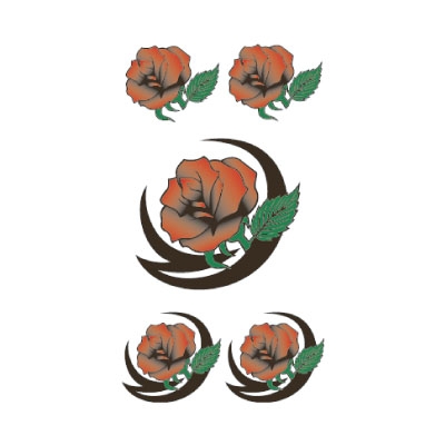 タトゥーシール 薔薇・トライバル(タトゥー・刺青シール) タトゥーシール 薔薇・トライバル(タトゥー・刺青シール)