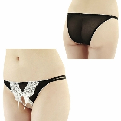 ラッセルレースフリルオープンハーフバック(ランジェリー) ラッセルレースフリルオープンハーフバック(ランジェリー)