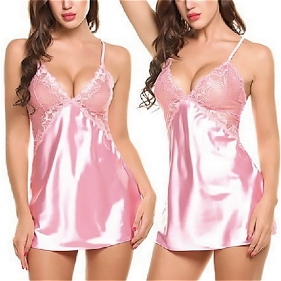 甘いツヤ感推しのピンクベビードール(ランジェリー) 甘いツヤ感推しのピンクベビードール(ランジェリー)