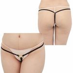 2wayストレッチゴールドリング付きストリングショーツ ブラック(ランジェリー) 2wayストレッチゴールドリング付きストリングショーツ ブラック(ランジェリー)