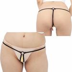 光沢黒パイピング前開きGスト ベージュ(ランジェリー) 光沢黒パイピング前開きGスト ベージュ(ランジェリー)